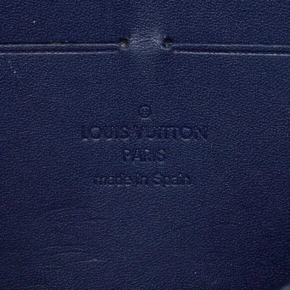Louis Vuitton Grand Blue Monogram Vernis Zippy Wallet - Picture 6 of 8